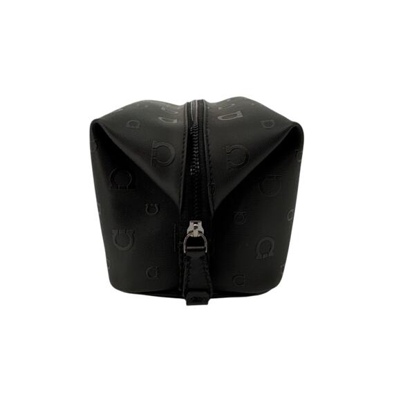 SALVATORE FERRAGAMO Gancini Embossed Toiletry Dopp Kit Bag in Black - Picture 13 of 13